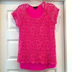 Pretty pink crochet shirt